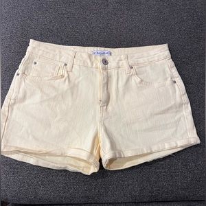 Pull & Bear yellow Jean shorts